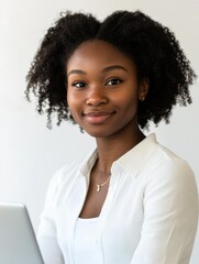 Wall Mural - Professional Woman in Business Casual Pose