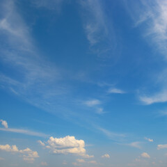 Wall Mural - bright blue sky with white clouds.