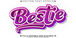 © QuillArtistry - Bestie editable text effect, editable friend and friendship text style