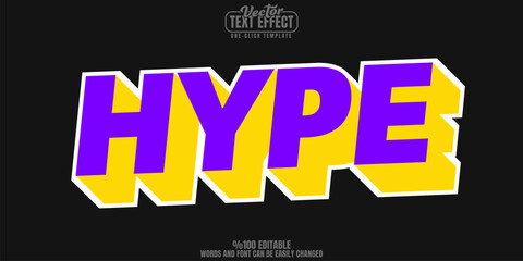 Poster - hype editable text effect, customizable poster and typography 3d font style