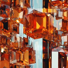 Poster - Glimmers of Rauchtopaz and Smoky Quartz Resonate in a Vibrant Crystal Cluster