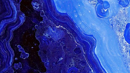 Poster - Abstract Dark Blue and Light Blue Swirling Patterns with Textured Details Suitable for Backgrounds and Artistic Designs