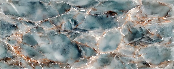 Poster - Elegant Blue and Brown Marble Texture with Unique Veining for Backgrounds, Designs, and Vintage Aesthetics in Interior Decor Projects
