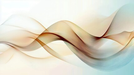 Poster - Abstract Colorful Wave Pattern with Soft Lines and Smooth Gradient Background for Modern Design and Artistic Uses
