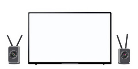 Wall Mural - Realistic vector illustration of a sleek laptop with keyboard and screen, isolated on white background, screen, isolated, technology