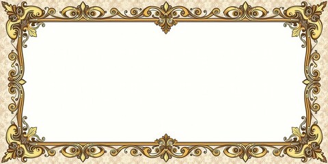 Wall Mural - Vintage frames of various shapes and sizes on a classic damask background, ornate, elegance, retro