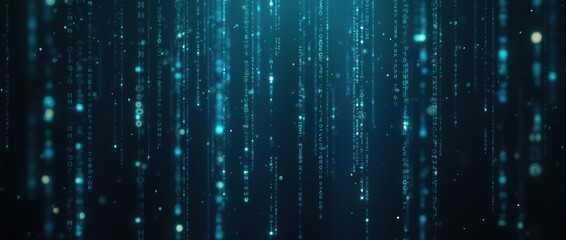 Glow blue flowing data technology. Background.