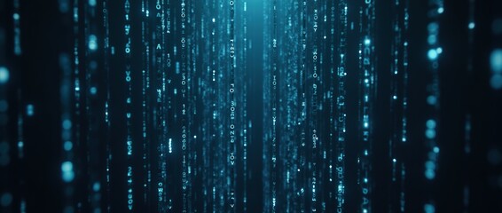 Glow blue flowing data technology. Background.
