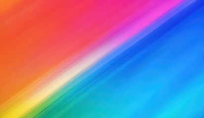 Wall Mural - a close up of a rainbow gradient reflection background with a blurry design