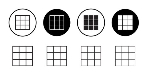 Grid icon Flat line symbol
