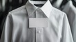 © Павел Герговский - White short-sleeve dress shirt with blank name tag id card