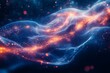 © anastasiia - Abstract cosmic wave background with glowing particles and vibrant colors