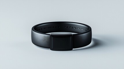 Poster - Blank rubbery and minimalistic wristband mockup isolated on a neutral background  This clean and simple product design can be used for fashion technology or accessory presentation marketing
