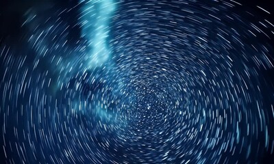Wall Mural - A mesmerizing star trail image showcasing the motion of stars in a night sky.