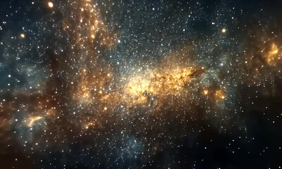 Wall Mural - A stunning view of a vibrant galaxy filled with stars and cosmic dust.