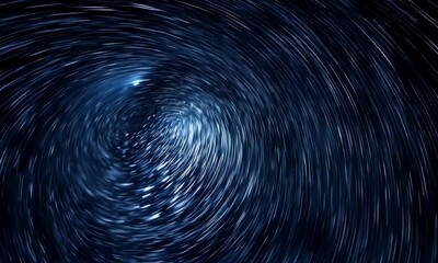 Wall Mural - A swirling star trail captured in a night sky, showcasing celestial motion and beauty.