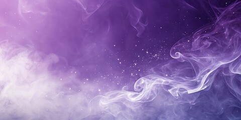 Poster - Abstract Purple and White Smoke with Glimmering Lights