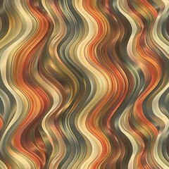 Aufkleber - Colorful abstract wavy patterns create a dynamic artistic texture in warm tones with smooth gradients. Generative AI