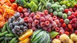 © Nasnunt - Assortment of frozen vegetables and fruits, frozen, products, assortment, variety, vegetables, fruits, freezer, food