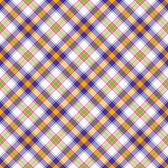 Wall Mural - Summer Brights Plaid Check Seamless Pattern - Cute plaid check repeating pattern design