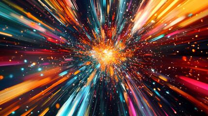 vibrant and colorful array of bokeh lights, creating a dynamic and abstract pattern that fills the f