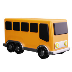 Wall Mural - bus shuttle 3d render icons