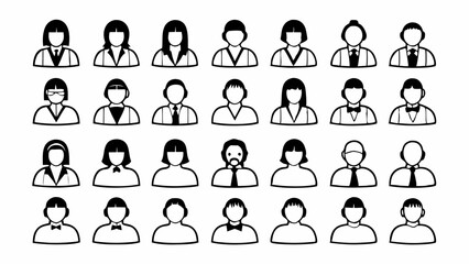 Wall Mural - set of people