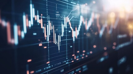 Poster - Dynamic financial market analysis stock trading insights digital charting modern office close-up investment strategies
