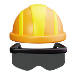 Wall Mural - hard hat 3d render icons