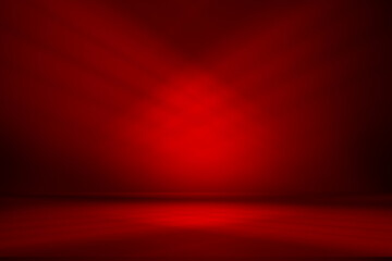 Aufkleber - Wall interior background, studio and backdrops show products.with shadow from window color Red background for text insertion and presentation product	
