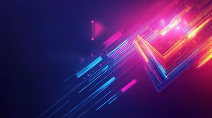 Poster - Abstract Rising Arrow Technology Chart Background for Innovation