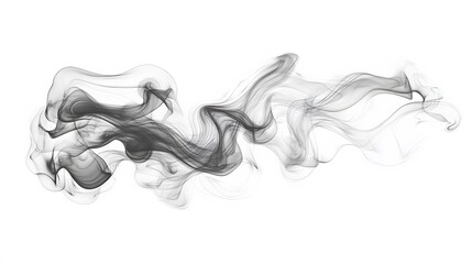 Poster - Dynamic smoke patterns abstract art digital creation minimalist style high contrast visual concept