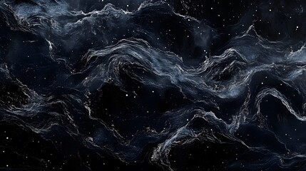 Poster - Cosmic waves dance outer space abstract art dark environment artistic viewpoint universe concept