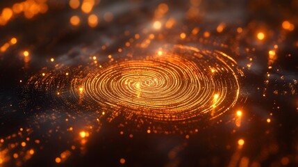 Poster - Captivating swirling patterns of light digital space abstract art dark environment close-up view visual concept