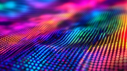 Poster - Vibrant light display abstract digital art colorful patterns contemporary environment close-up view modern aesthetics