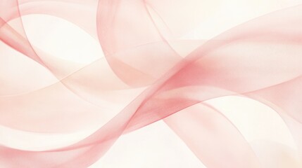 Poster - Soft Pink Abstract Wave Background with Gentle Flowing Lines