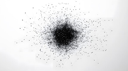 Poster - Dynamic abstract particle network digital space graphic art minimalist design aerial view modern conceptualization