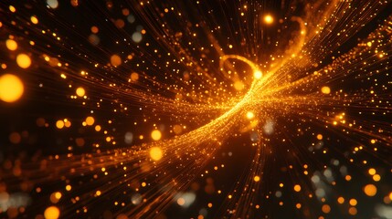 Poster - Dynamic energy burst digital realm abstract visuals vibrant environment close-up view light and motion concept