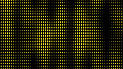 Poster - Yellow dotted grunge halftone background. Abstract halftone motion background. Moving dots seamless loop