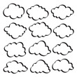 © fitradp - Set of cloud doodle vector