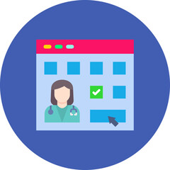 Canvas Print - Online appointment Icon