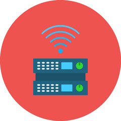 Canvas Print - Wifi server Icon