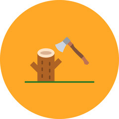 Wall Mural - Tree stump Icon