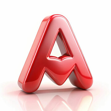 Heart-shaped, letter A, bold, elegant, red, symmetrical, artistic,
