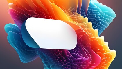 Poster - Dynamic colorful abstract design featuring a blank label tag digital art vibrant environment modern viewpoint creative concept for enhanced visual appeal