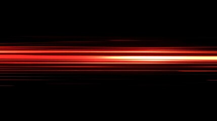Poster - Abstract red and orange light streaks on black background.