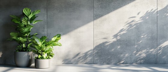 Poster - Minimalist concrete wall texture in urban photography sunlit aesthetic perspective