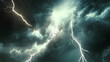 © Abiel - natural disaster that is happening in the sky black clouds accompanied by lightning strikes