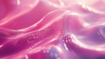 Poster - Dynamic pink waves flowing in abstract patterns digital creation artistic environment close-up view visual concept