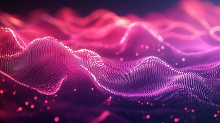 Poster - Dynamic digital waves abstract environment graphic art technology vibrant colors for a futuristic concept